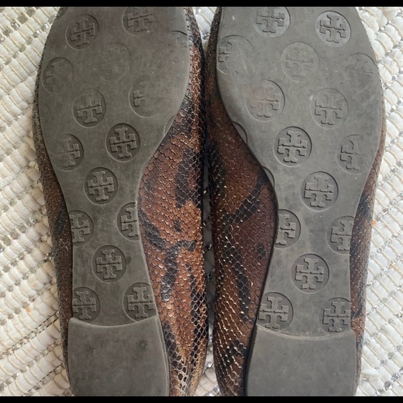 COPY - Tory Burch Snakeskin Reva Flats (black and brown) - Picture 5 of 5